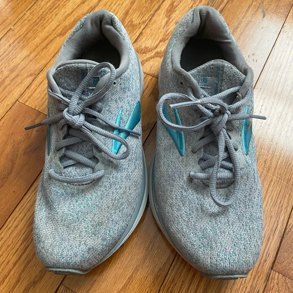 Women's Brooks Anthem 2 Gray Teal Running Shoes‎ Size 7.5 1202931B998